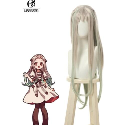 ROLECOS Yashiro Nene Cosplay Wig Toilet-bound Hanako-kun Cosplay Women Wig Jibaku Shounen Hanako-kun Synthetic Hair Headwear