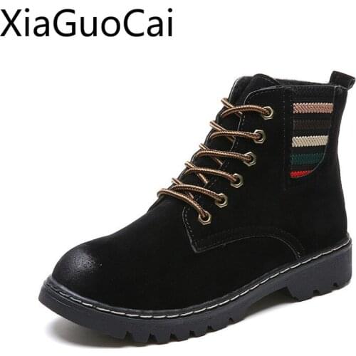 Winter Womens Fashion Boots Frosted Lace Casual Martin Boots Bottom Plus Velvet Retro Ankle Boots for Women