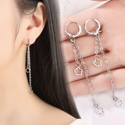 2019 Explosions Sweet Five-pointed Star Tassel Earrings Female Fashion Small Fresh Starfish Long Earrings Wholesale Trendy