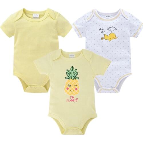 2021 3PCS/Lot Baby Girls Clothes Unicorn Boys Clothing Bodysuits Baby Girls Clothes 0-12M Newborn 100%Cotton Roupas de bebe