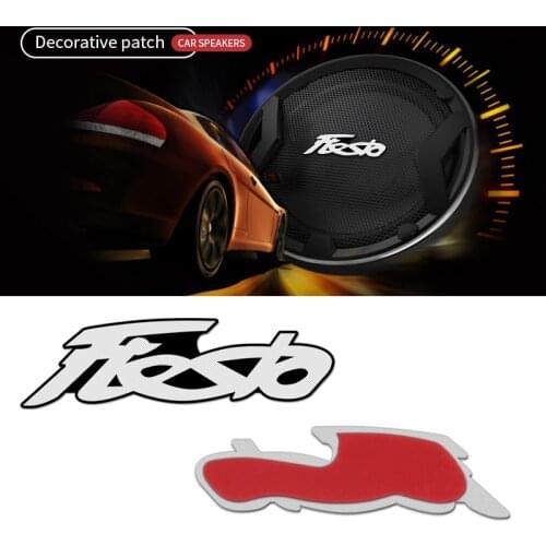 4pcs car audio decorate 3D Aluminum Badge Emblem Sticker For Ford Fiesta mk5 mk6 mk7 Accessories Car Styling