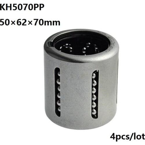 4pcs/lot KH5070PP Ball Linear Motion Bearing mini Linear Ball Bearings Pressing Linear Bushing CNC Router 50*62*70mm