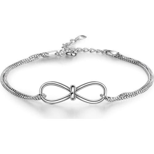 925 Sterling Silver Adjustable Box Chain Cross Charm Bracelet & Bangles For Women Wedding Jewelry SL088