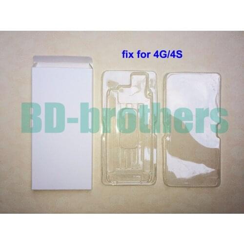 Wihte Paper Box with PVC Blister Trays Salver for iPhone 4G/4S LCD Screen Digitizer Protective Packing Package Wrapping 500sets