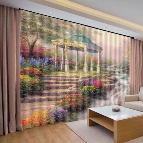 Cortinas Landscape Window Blackout Curtain Living room Bedroom Cortinas Para La Sala Decoration 3D Curtains