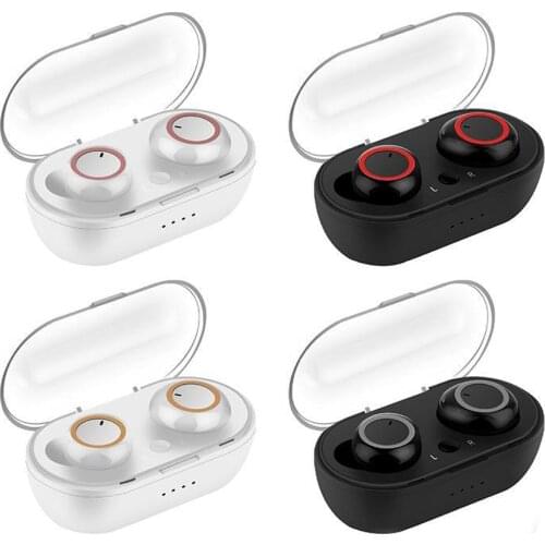 DT-2 Wireless Earphone Bluetooth TWS 5.0 Sports Earbuds Stereo Headset 3D Stereo Sound with Microphone and Charging box