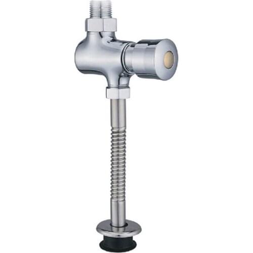 Brass Material Chrome Finishing Color Wall Mounted of Urinal Self Closing Timing Delay Flush Valve