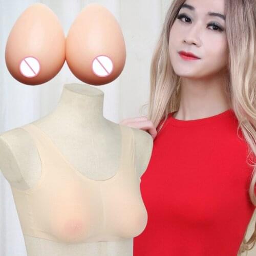 False breast medical grade silicone forms fake boobs Artificial Breasts with sexy bra crossdresser drag queen shemale tits chest