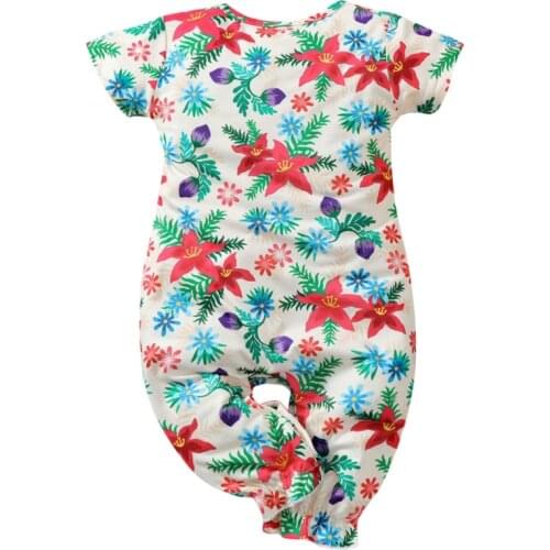 Bobora Baby Girls Jumpsuit Infant Kids Floral Clothes Summer Romper Bodysuit Sundress Outfits