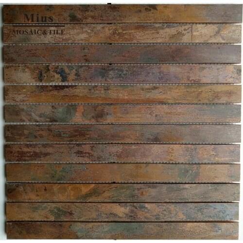 Brown Copper metal tile mosaic design