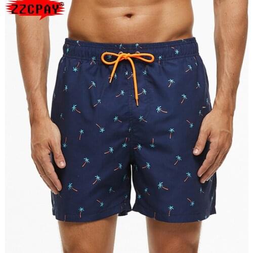 Summer Quick-Drying Beach Pants Suits Bath Floral Loose Swimming Beach Printed Color Pocket Swimsuit Shorts