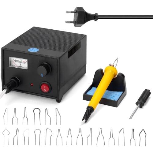 LH45-ZA1 Pointer Voltmeter Type Multifunctional Electric Gourd Wooden Pyrography Machine with 20pcs Heating Pen Heads 0-700