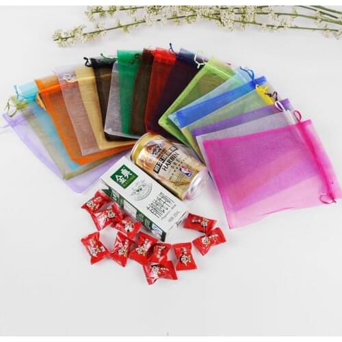 Large Organza Bags 20x30cm 50pcs Drawstring Gift Bags For Slipper Packaging Can Custom Logo