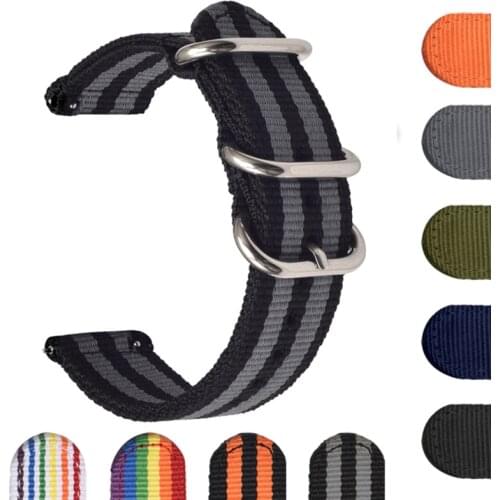 BEAFIRY Nylon Watch Band 20mm 22mm 24mm Quick Release Watchbands for huawei Strap for men women Belt Army Green Grey Black Blue