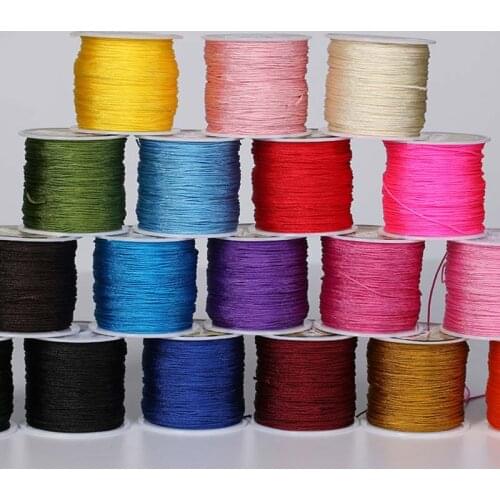 Wholesale 50 Meters 0.8 mm Thread Woven Wire Red Rope Jewelry Line for DIY Necklaces Bracelets Making Jewelry Findings