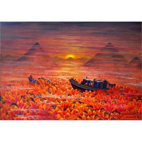 Full 5D Diy Square/Round Daimond Paintings Flowers Sea Egypt Pyramid 3D Diamond Painting Rhinestones Paintings Embroidery CV127