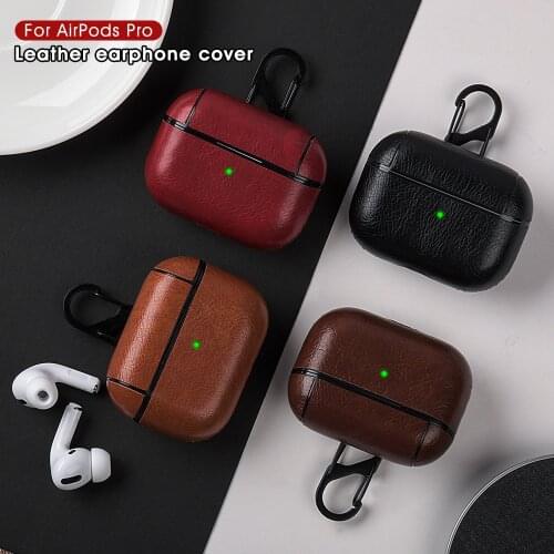 PU Leather Phone Case For Airpods Pro Fundas Case Shockproof Cover For Airpods 1 2 Air Pods 2 Wireless Headphone Protictive Case