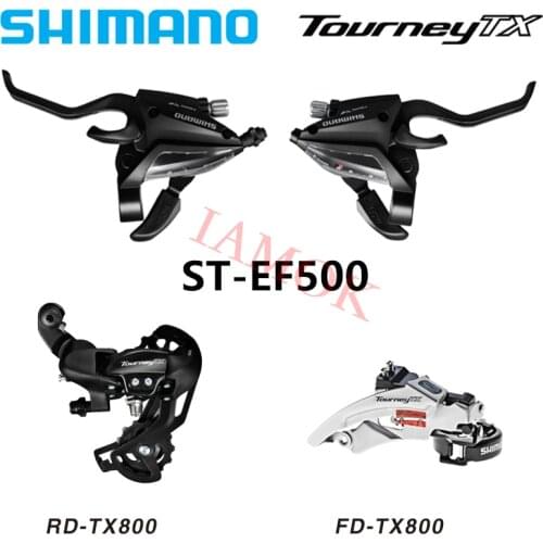 SHIMANO TOURNEY Bike 8 Speed Derailleur Kit ST-EF500 Shift/Brake Lever Iamok FD-TX800 RD-TX800 Derailleurs Bicycle Parts