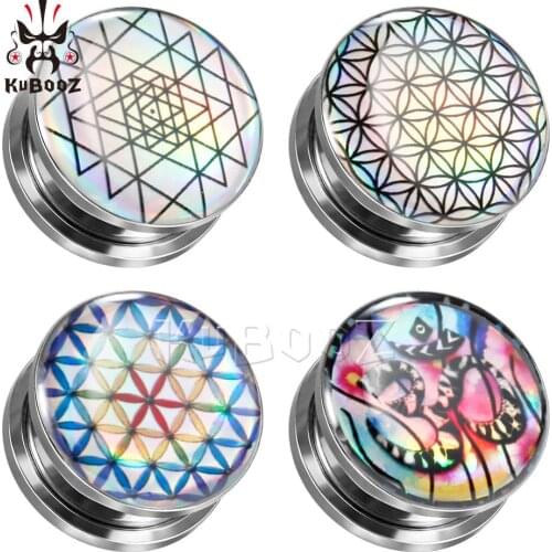 Fashion Muiti Color Tuxture Logo Ear Strechers Earring Piercing Plugs Resin Fake Stud Gift For Women Men Multi Size For Choose