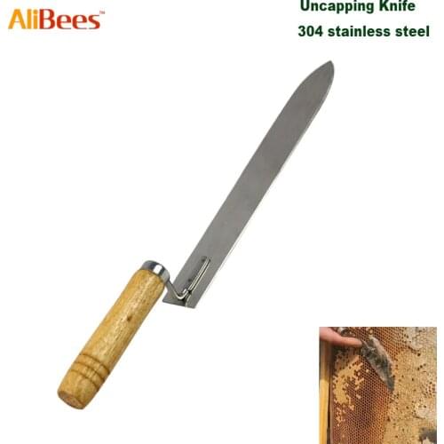 Honey Uncapping Scraper Knife Beekeeping Tools Uncapping Knife Wood Handle Z-Shape Durable Apiculture Tool