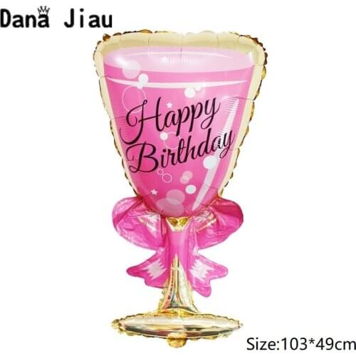 Wine bottle92*47cm big pink bow Balloon 20 years old girl Birthday Party wedding Decoration high quality balloons kid toy