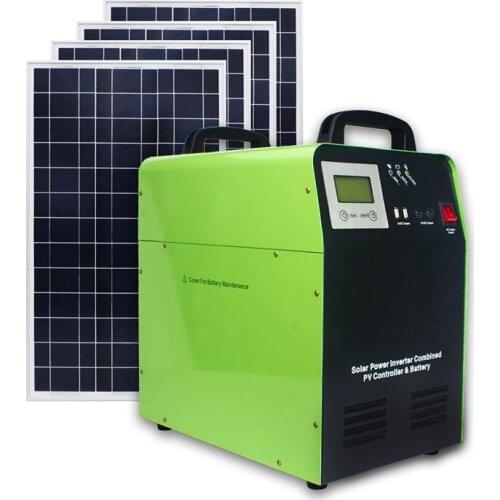 1500w 1.5kw 24v 2.6kwh portable battery inside mono solar panels solar off grid system