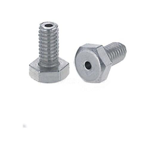 2pcs M16 stainless steel outer hexagon through hole screw external hex hollow lamp threading bolt 8/9mm aperture 25mm-75mm L