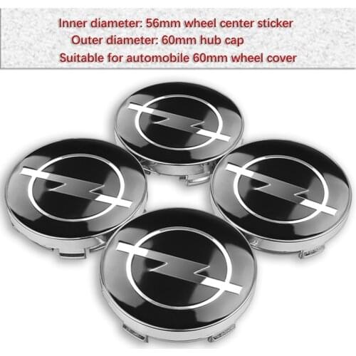 56+60mm Car Wheel Center Hub Caps Badge Emblem Rims Covers Stickers For Opel Zafira a b Astra h g j k f Mokka Corsa b c d Vectra