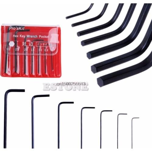 7x Mini Hex Allen Wrench Micro 0.7mm-3mm Hexagon Hex Allen Key Set Wrench Screwdriver Tool Kit