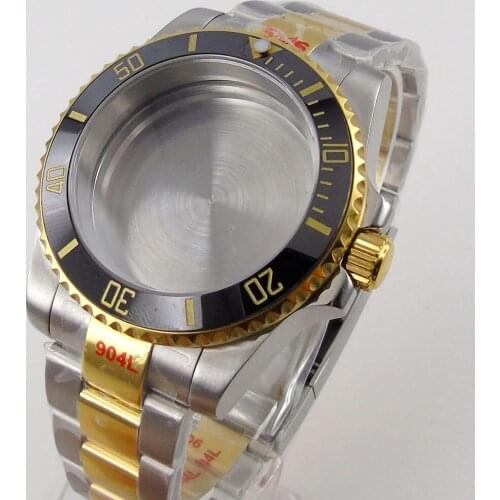 Fit NH35/NH36 High Quality 40mm Watch Case Sapphire Glass Strap Rotaing Ceramic Bezel