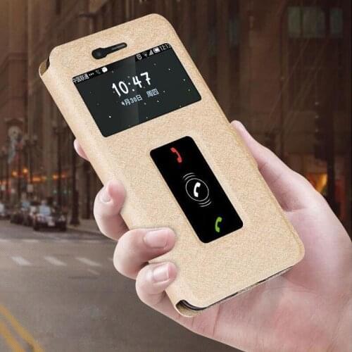 Flip Window Cover for ZTE Blade A520 Case Luxury Magnetic Leather Case for ZTE A520 Protevtive Phone Bag Cover Fundas