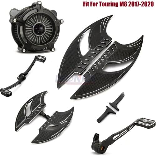 Black Floorboards Footboards Shifter Brake Arm Levers Air Cleaner filter For harley 2017-2020 Road glide FLTR