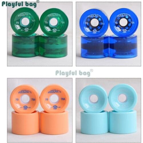 Playful Bag Multicolor high elastic 78A PU skateboard wheels Wear-resistant Skating sport wheels 4 wheels skateboard parts AMB38