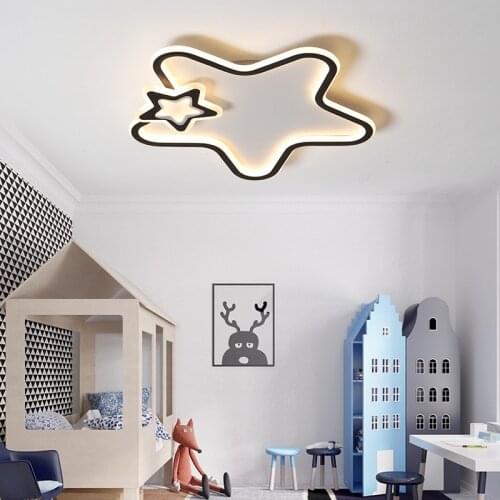 Childrens Room Led Ceiling Lamp Bedroom Stars Warmly and Simple Modern Eye Protection Creative Nordic Boy and Girl Lamps