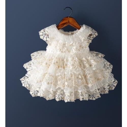 Children Carnival Costumes Lace Mesh Stitching Kids Birthday Party Evening Gown Baby Spanish Girl Lolita Dress L935