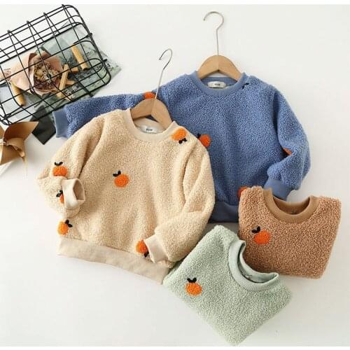 Childrens Polar Fleece Sweater Fashion Print Pattern Design Toddler Clothing Kids Warm Sweatshirt For Baby Boys Girls 2-10 Year