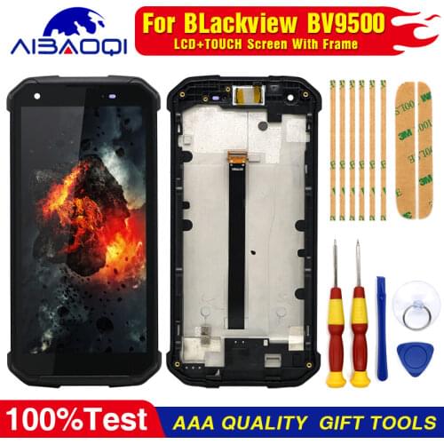 New For Blackview BV9500 BV9500 Pro BV9900 BV9900E BV9900 Pro LCD Display Digitizer Assembly With Frame Replacement Parts