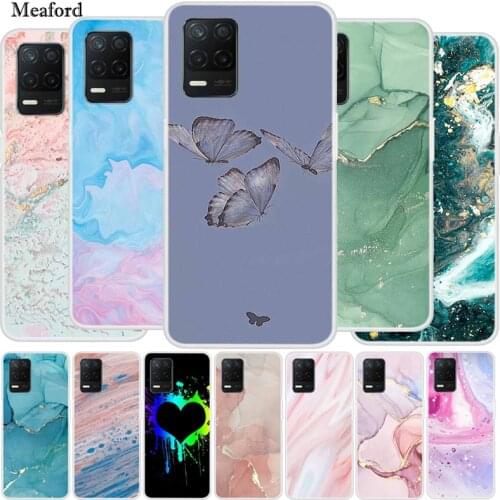 For OPPO Realme 8 5G Case Luxury Silicone TPU Soft Cover Phone Case For Realme 8 Pro Shockproof Cute Case Bumper Fundas Coque