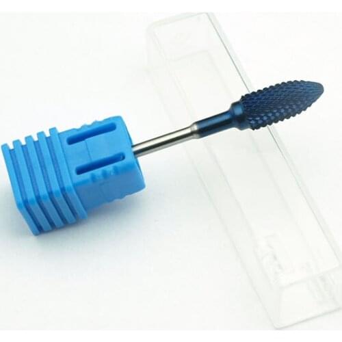 EasyNail~New 1Pc BlueTungsten Carbide Nail Drill Bits Nano Burrs Nail Electric Rotary Manicure Cutter Nail Clean Accessory