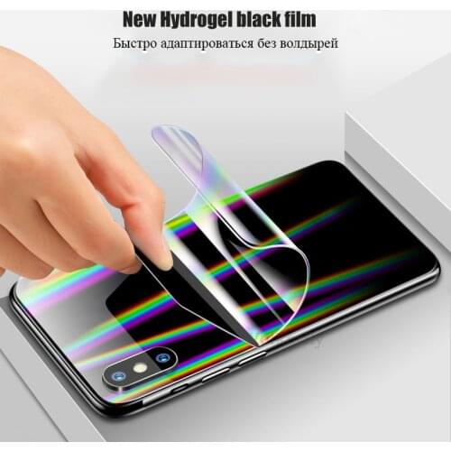 Hydrogel Black Film for Samsung A50 A70 A30 M20 A7 A9 A8 Plus 2018 Screen Protector for Galaxy S10 Plus Full Cover TPU Nano Film