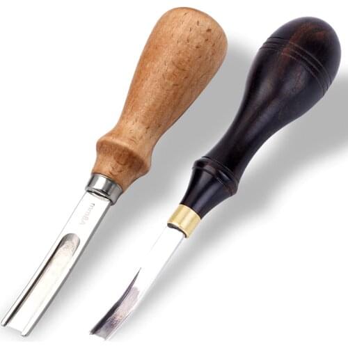 Leather Craft Edge Thinning Tool, Diy Trimming Machine Cutting for Curved Angle Round Edger Shovel Blade Leathercraft Wide 10mm