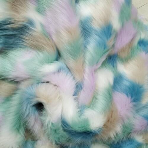 Good quality colors patchwork fox fur,pile 5-6CM long fox fur,clothing handbag shoe material,faux fur fabric,plush fabric