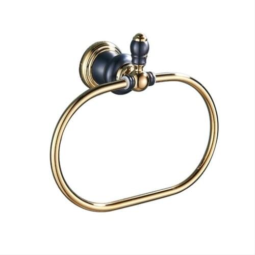 Oval Towel Rings Chrome Metal Towel Bars Holder Towel Hangers Storage Wall Mounted Bathroom Accessories Bath Towel Racks