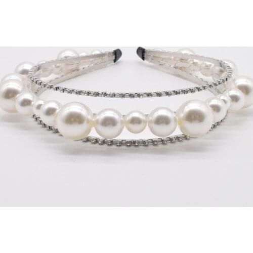 2 Styles Luxury Large Three Layers Pearl Headband Women Bowknot Sunflower Headbands Girls Hair Accessories Fashion Jewelry