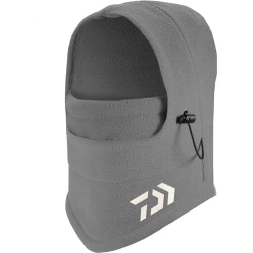 Clearance! Daiwa Men Hat winter fleece Outdoor Thicken Windproof Cap Headwear Bib Winter Ski Windproof Warm Mask Headgear