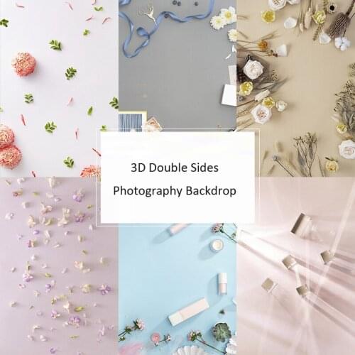 Roadfisher 3D Double Sides Flower Christmas Photography Background Backdrop Prop Paper For Photo Studio Food Jewelry Cosmetics