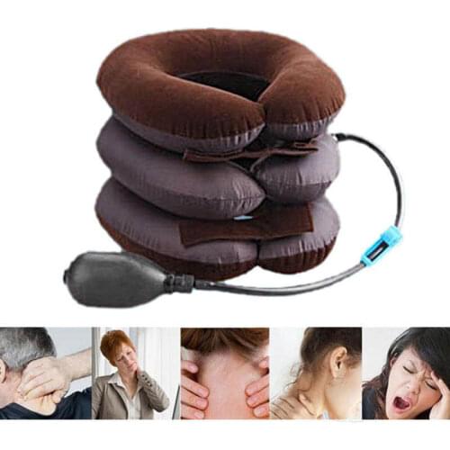 Cervical Neck Traction Device Headache Shoulder Pain Relax Brace Support Pillow U Shape Neck Pillow Air Inflatable Shoulder Neck