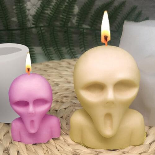 3D Skull Silicone Candle Mould DIY Handmade Mold Home Aromatherapy Gypsum Decorative Candle Making Mold Candle Material