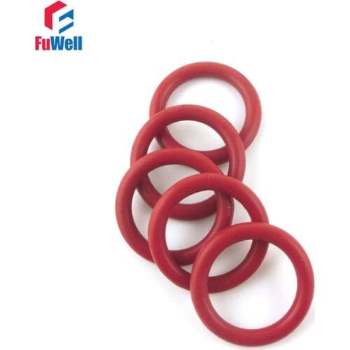 100pcs 2.4mm Thickness Silicon O-ring Sealing Gasket 37/38/39/40/41/42/43/44/45/46mm OD Rubber O Ring Seals Washers Grommets