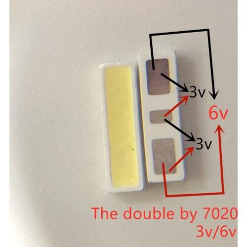 For INNOLUX LED LCD Backlight TV Application EVERLIGHT LED Backlight 1W 6V 7020 Cool white LCD Backlight for TV double by 7020